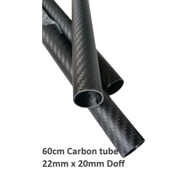 TERLARIS 60cm Carbon Tube Pipa Karbon Diameter OD 22mm ID 20mm 3K 22x20mm dof