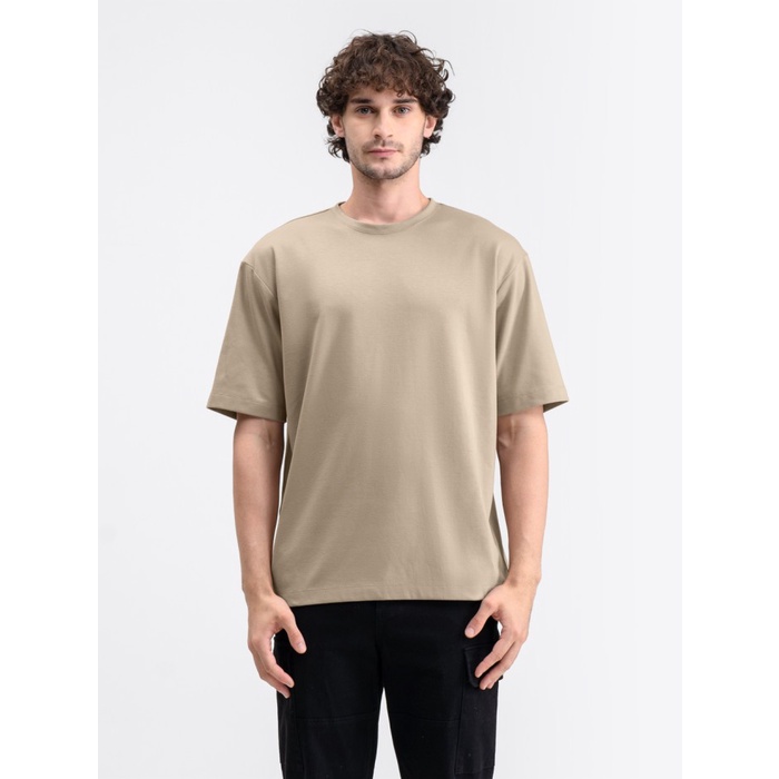 LIVEHAF - BOXY EASE TEE LATTE