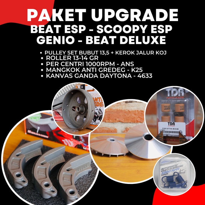 Upgrade Cvt Beat Esp / Scoopy Esp / Genio / Beat Duluxe