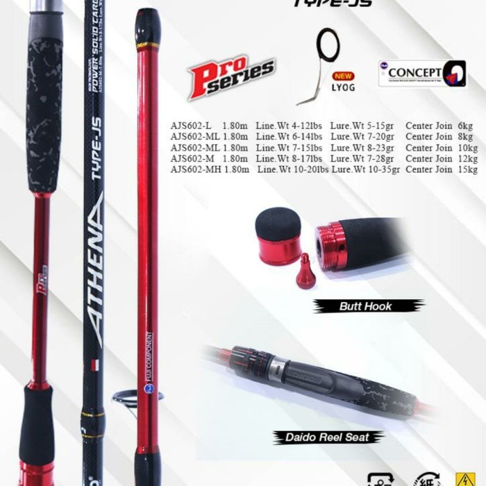 joran daido athena pro series Japan style spinning 02 180 cm TERLARIS/TERMURAH/TERPOPULER