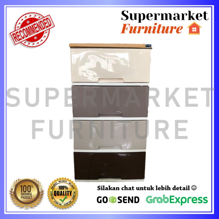 Rovega Magnum Lemari Plastik / Cabinet 4 Susun Polos Cmg 430