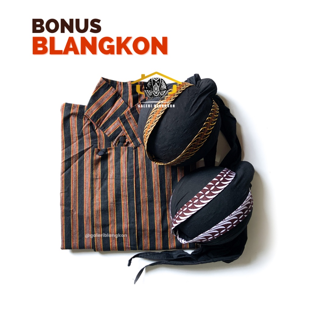 Baju Lurik Pria Anak & Dewasa Surjan Pakaian Baju Tradisional Adat Jawa Laki-laki Balita/TK/SD/SMP