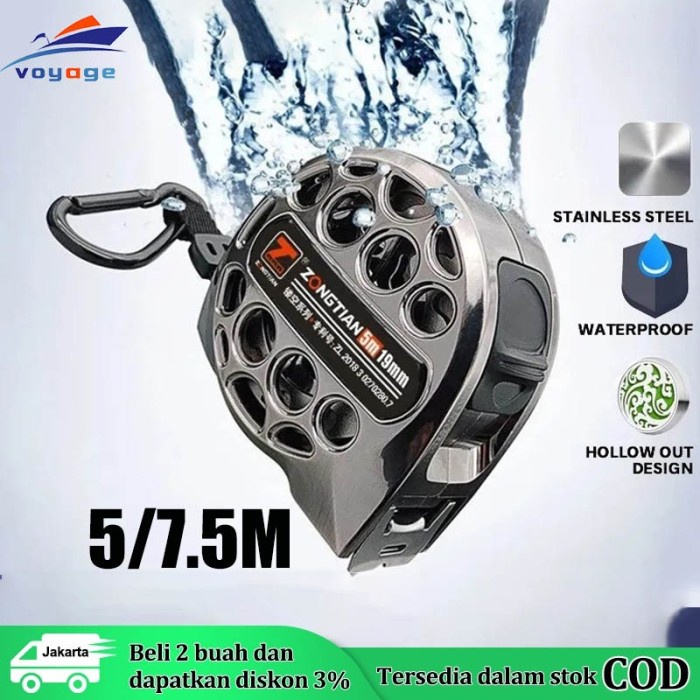 7.5m Alat Ukur Meteran Roll ABS 5m/7.5m Panjang Stainless