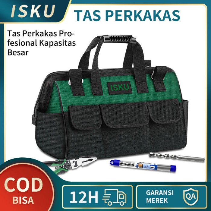ISKU Tool Bag 18 Inch Tas Perkakas 14-18inch Kain Oxford Bahan Toolbag
