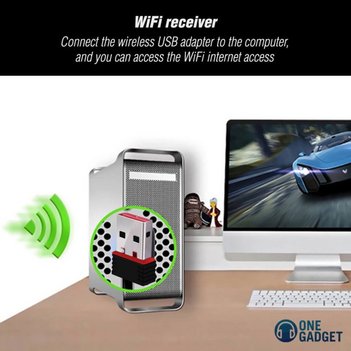 USB WiFi Dongle Wireless Mini Adapter External Receiver For PC Laptop