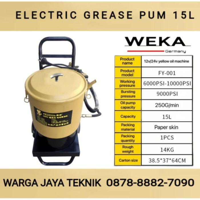 Murah Electric Grease Pump 15 L Weka/Opt