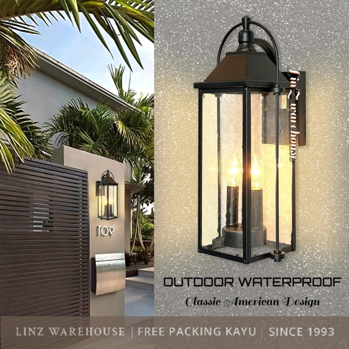 Lampu dinding CLASSIC AMERICAN OUTDOOR WATERPROOF SERIES 11 wall lamp