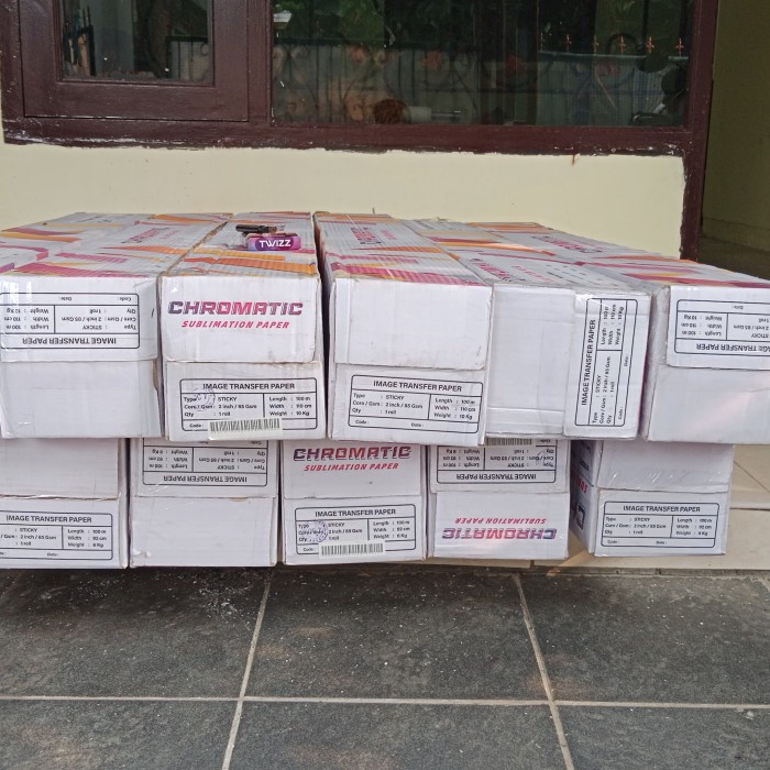 

Ready Stock Kertas Transfer Paper Sticky 85Gsm 92Cm X 100M Sublimasi Printing Cod