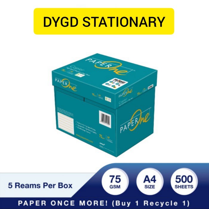 

Viral Kertas Hvs Paperone A4 75 Gram 1 Box Cod