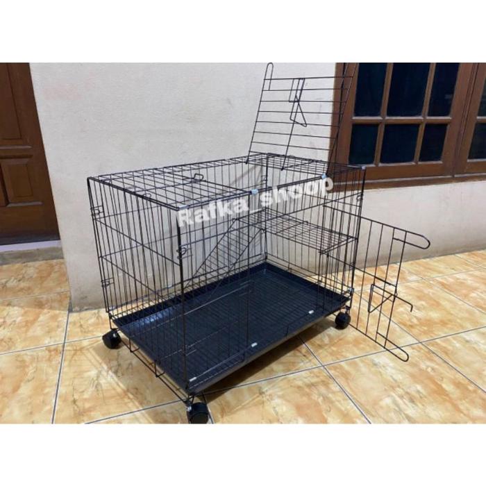 Ready Stock Kandang Kucing Xl 75X45X55 / Kandang Jumbo / Kandang Kucing Dewasa Cod