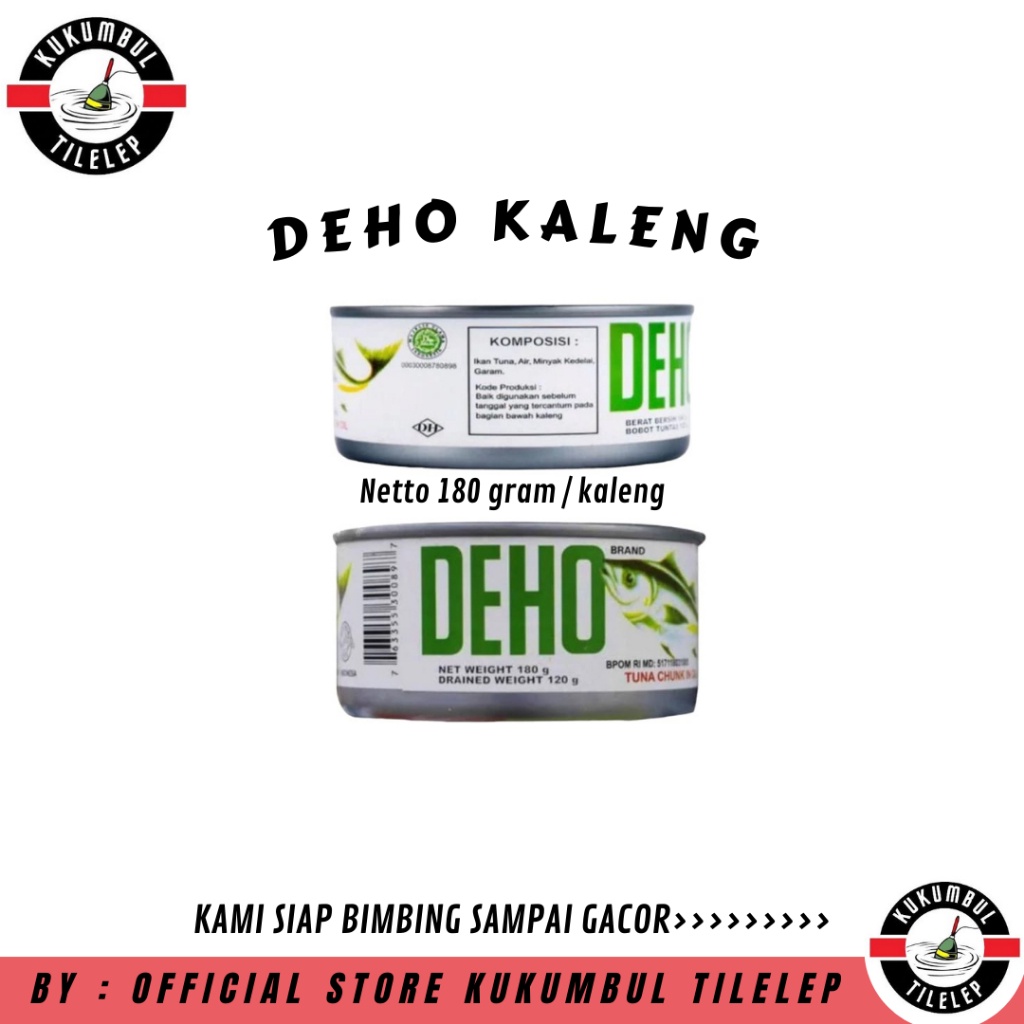 

Deho Tuna Kaleng 180 Gram spesial untuk mancing ikan mas Merek Deho