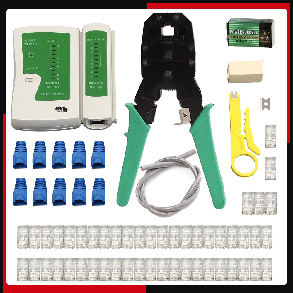Network Cable Tester Tool LAN Wire Stripper RJ45 RJ11 Connector Computer Network Crimping Pliers Too
