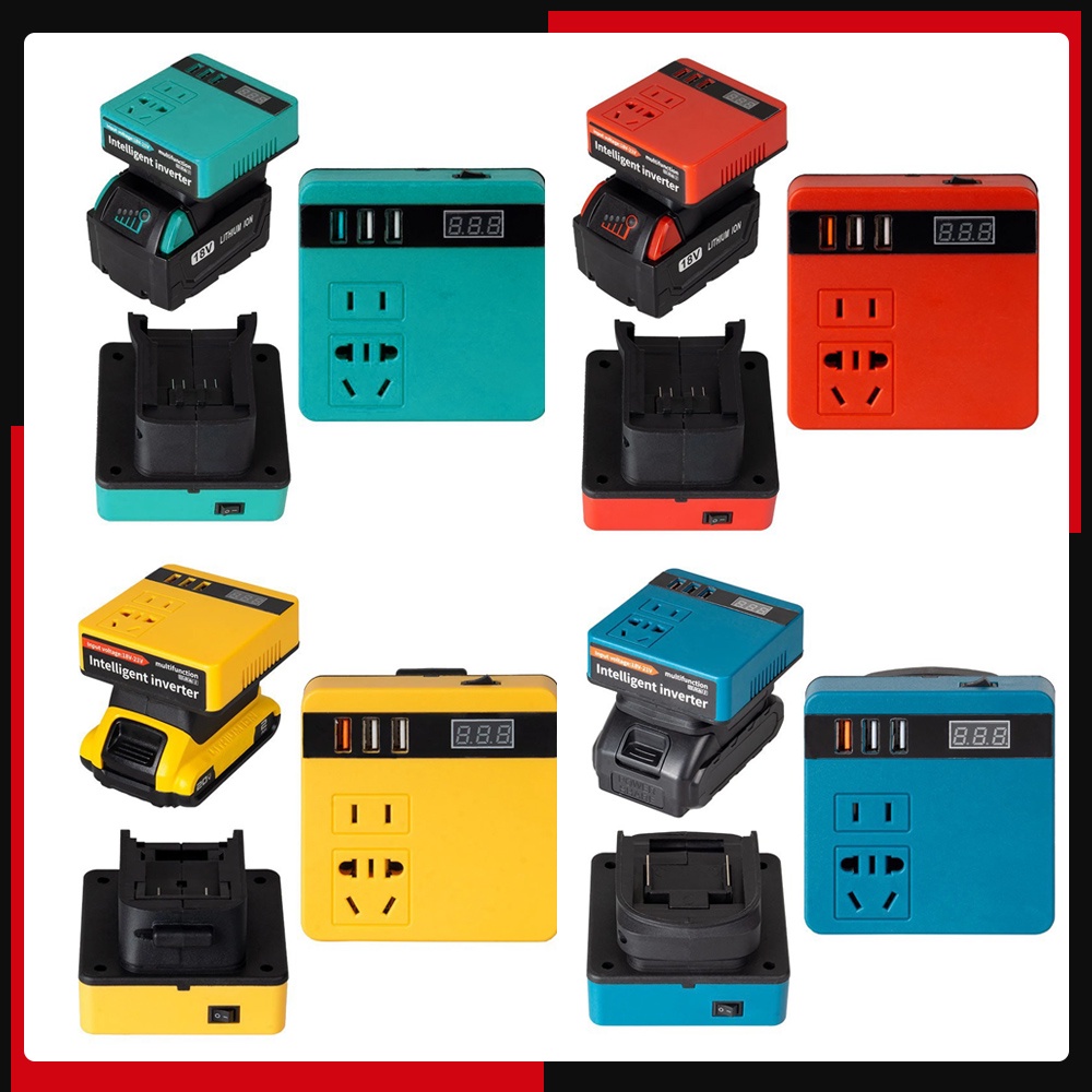 120W Lithium Battery Inverter 21V to AC220V DC5V 12V Inverter Intelligent Battery Transformer for 21