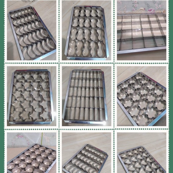 Cetakan Kue Kering Motif kacang / bulat / sabit / pisang / mangga