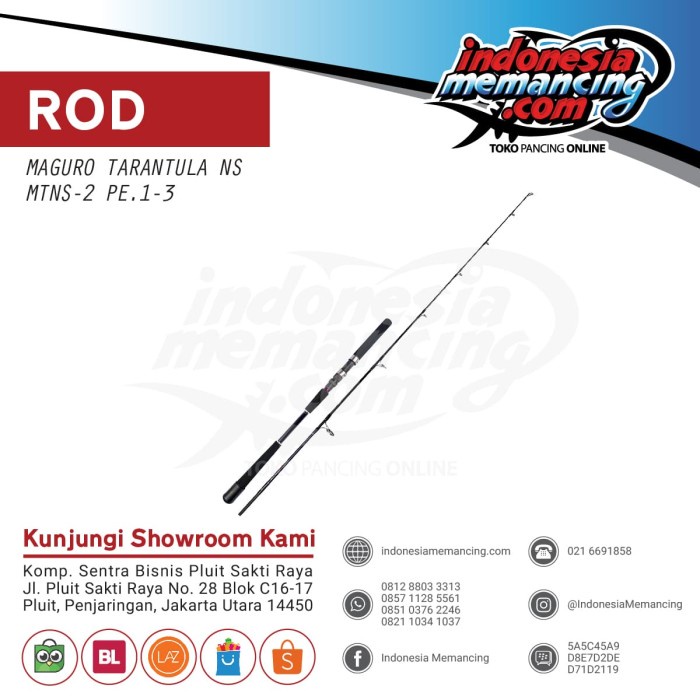 Joran Jigging Maguro TARANTULA NS Pe 1-3 Panjang 1.91m