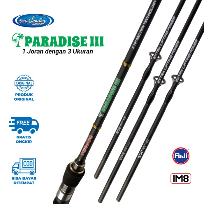 Joran Spinning Tornado Paradise III Top 3 Section Handle Full Eva