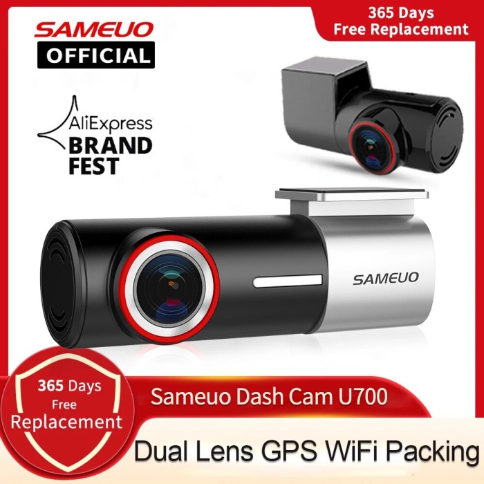 SAMEUO U700 Dash Cam Front and Rear Camera Recorder QHD 1944P Car DVR