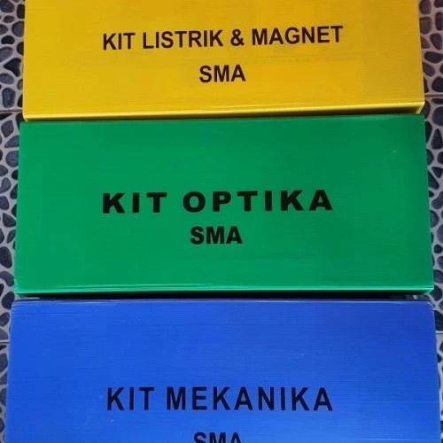 

KIT FISIKA SMA SEPAKET 3 BOX, MEKANIKA, OPTIKA, LISTRIK- HEMAT SEPAKE