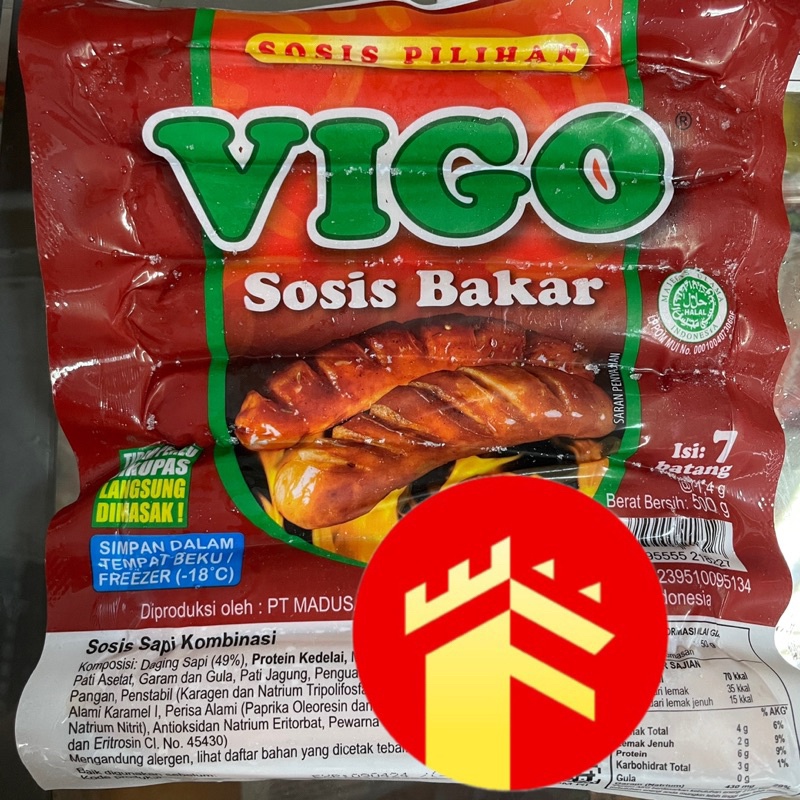 

SOSIS BAKAR VIGO ISI 12 PCS SOSIS SAPI BAKAR SOSIS AYAM BAKAR VIGO SOSIS JUMBO ISI 7