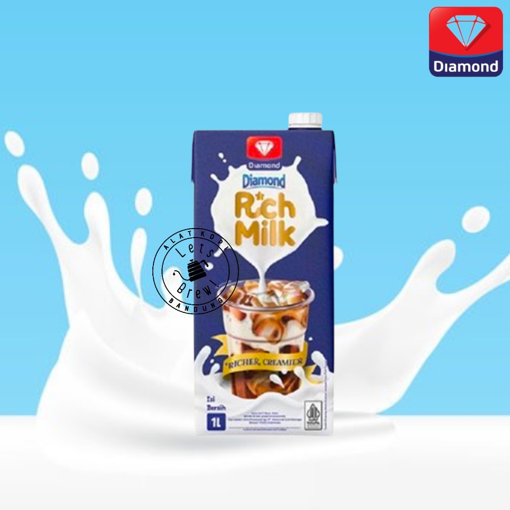 

Diamond UHT RICH MILK Plain 1L / Susu UHT Diamond RICH MILK Plain 1000ml