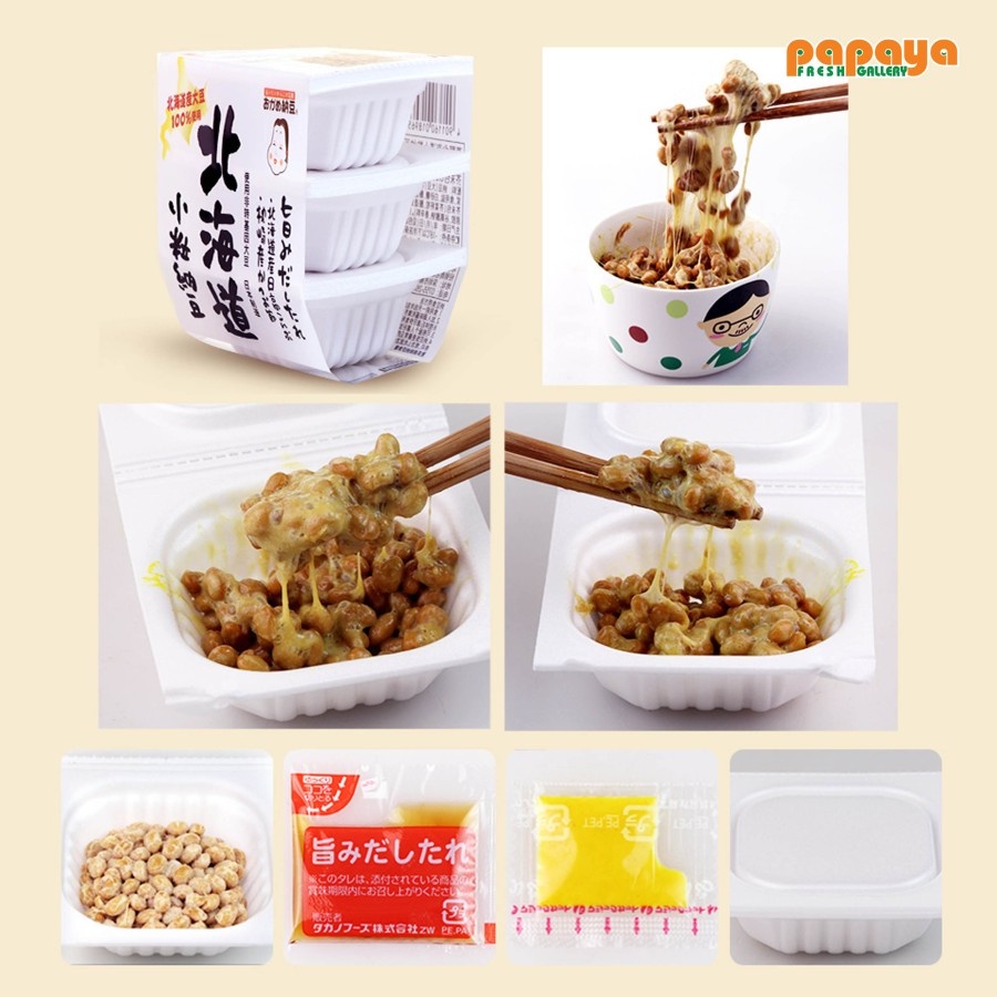 

Takano Hokkaido Kotsubu Natto Jepang / Probiotik Fermentasi Kacang Kedelai / Kotak 3 Pcs 136 Gr