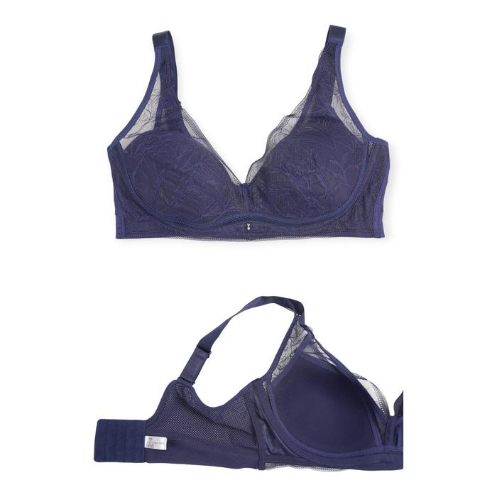 READY STOK BRA WANITA TANPA KAWAT WIRELESS VIVIEN BUSA TIPIS CUP 3/4 MIX LACE RENDA 36A S/D 40C