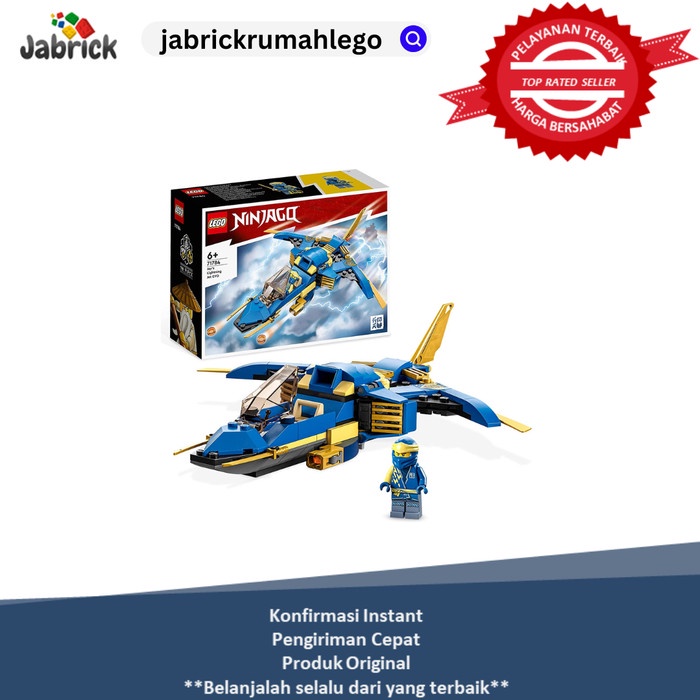 Product Laris Lego 71784 Ninjago JayS Lightning Jet Evo, Upgradable Toy Plane