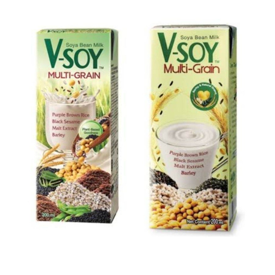 Vsoy Multi Grain Soya susu kedelai 200 ml 1 dus 48 pcs