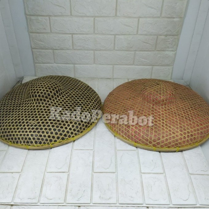 Caping Petani - Topi Petani Bambu - Topi Tudung Kepala Bahan Bambu Ready