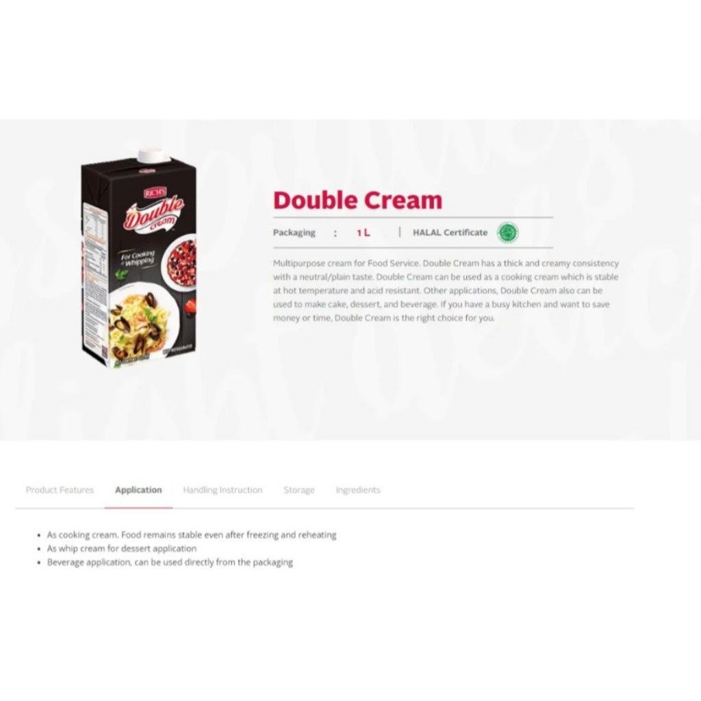 

Rich's Double Cream 1L