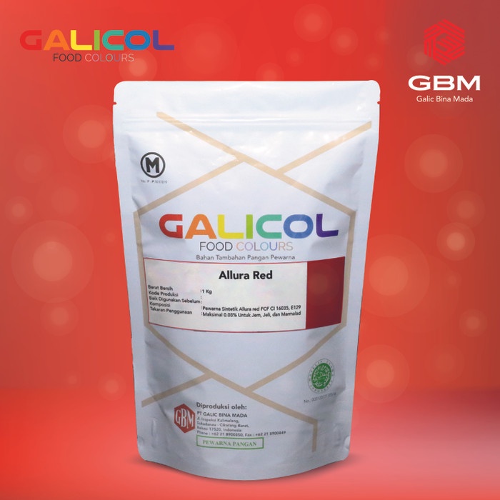 

Pewarna Makanan Allura Red Merk Galicol - Packaging 1Kg