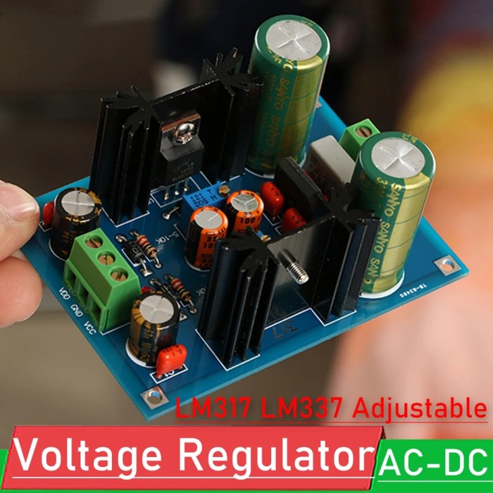 LM317 LM337 Adjustable Filter power supply AC-DC Voltage Regulator