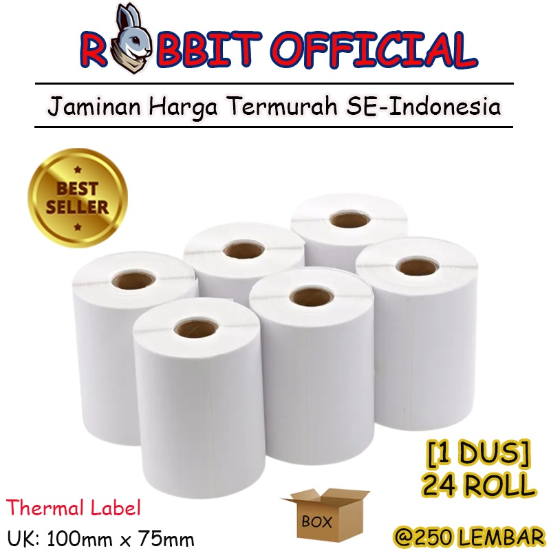 

PROMO 1 BOX, Stiker Label Barcode Thermal [100 x 75] Label Barcode Olshop Label Pengiriman 100x75 mm