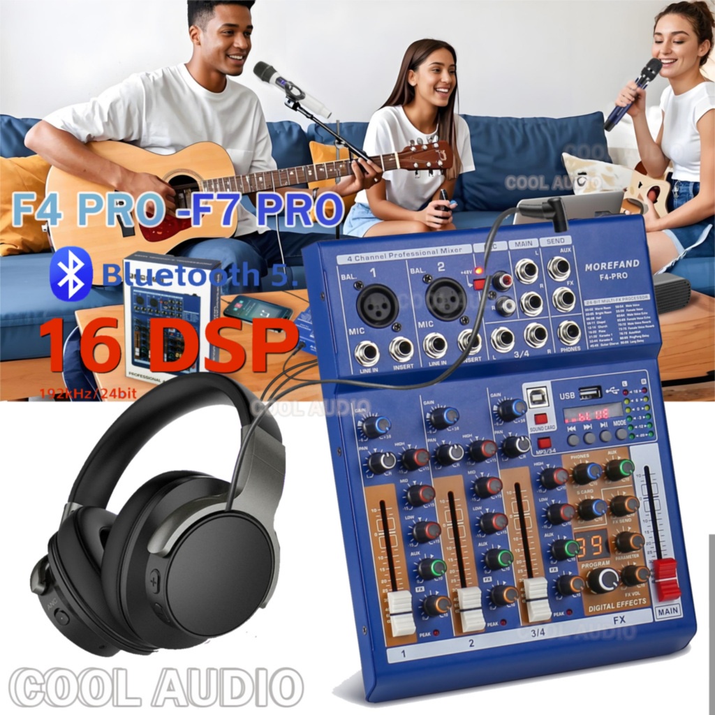 F4PRO/F7PRO 4 channel mixer audio 16 DSP panggung mixer 7 channe mixer audio mixer mini audio mixer