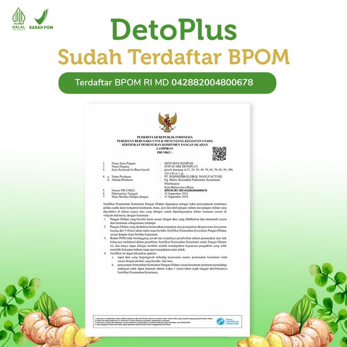 

[Paket Bundling] [Jsr] 2 Pcs Teh Rimpang & 1 Pc Detoplus - Halal Mui Bpom Promo