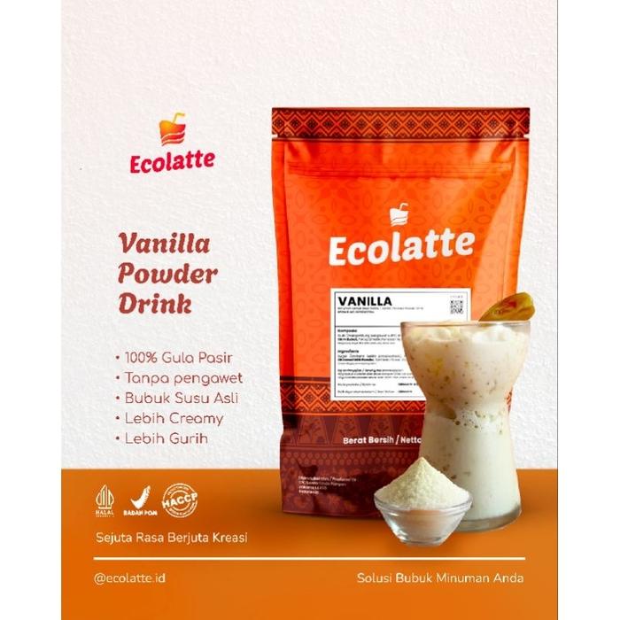 

Ecolatte Vanilla 1Kg Bubuk Serbuk Minuman Powder Drink Aneka Rasa Murah Instan Cocok Untuk Usaha