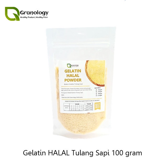 

Ready" Gelatin Bubuk Halal Premium Import (100 Gram) By Granology