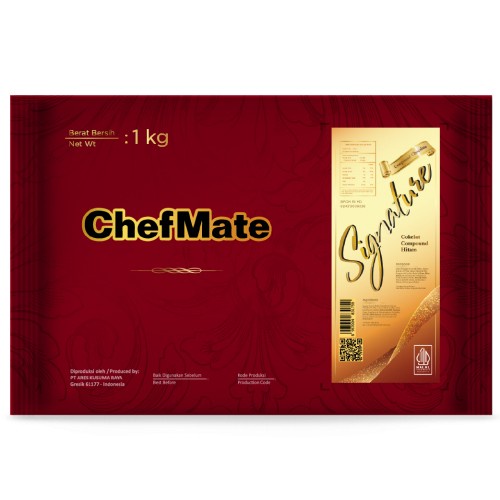 

Ready" Chefmate Dark Compound Signature Chocolate 1 Kg / Coklat Dcc
