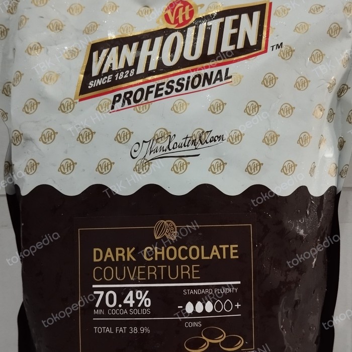

Ready" Coklat Couverture Dark Compound Van Houten 70%1.5Kg