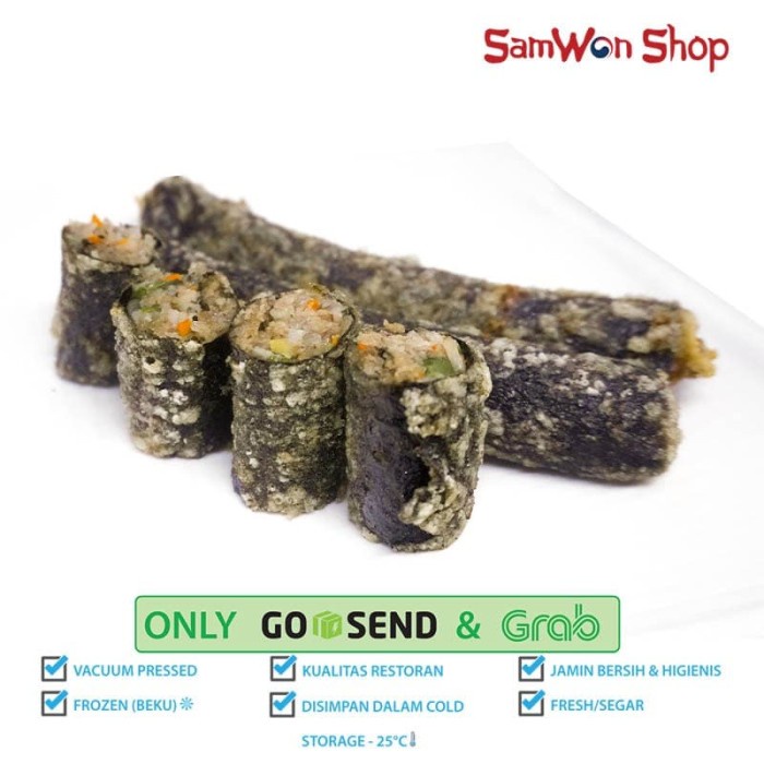

Ready" Ginmari Seawed Spring Roll 200 Gr / Korean Gimari / Gimmari Frozen