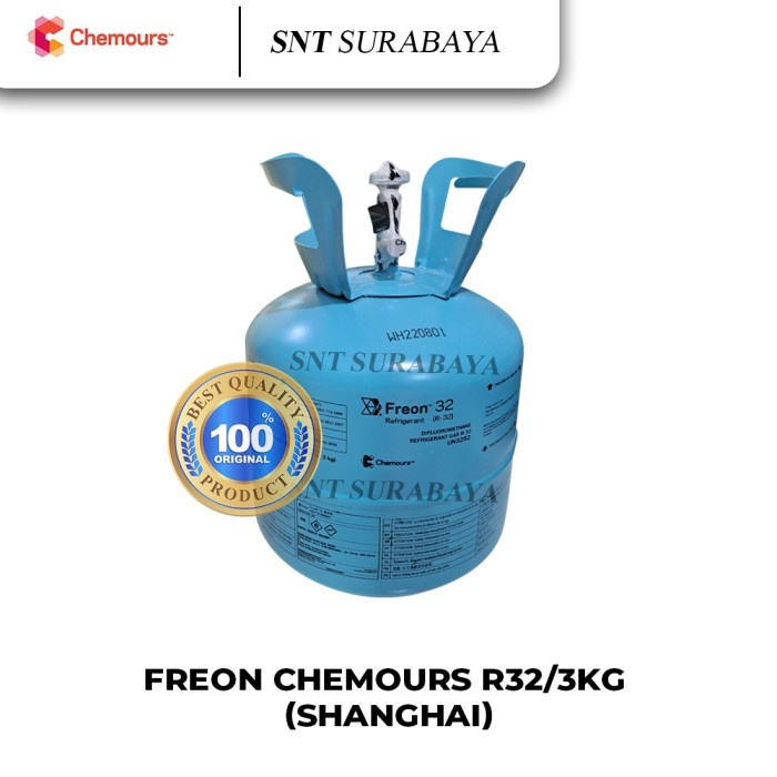FREON CHEMOURS R32 SHANGHAI 3KG - Chemours R32 3KG - FREON CHEMOURS SH