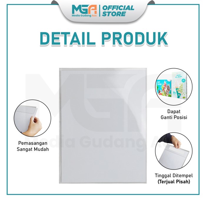 

BARANG TERLARIS TEMPAT BROSUR TEMPEL / AKRILIK DINDING / SIGN HOLDER ACRYLIC A2