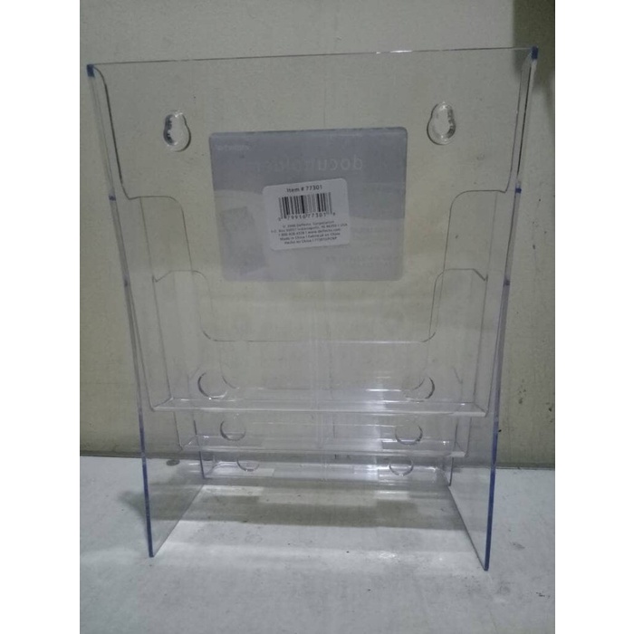 

BARANG TERLARIS Tempat Brosur Acrylic A4 deflecto 3 tier multi pocket