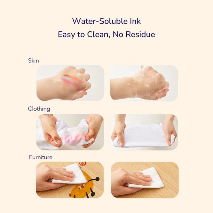 

Mideer 2In1 Round Tip Washable Marker And Stamp 12 Colours Warna Spidol Stempel Mainan Anak Kids