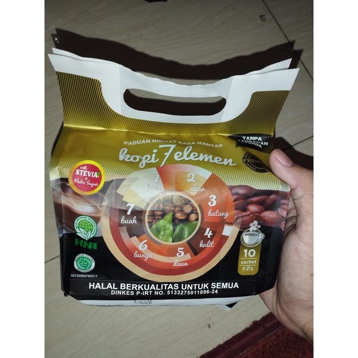 

Kopi 7 Elemen Premium H Isi 10 Sachet Hitam Gula Merah Coffee Robusta Bubuk Best Seller