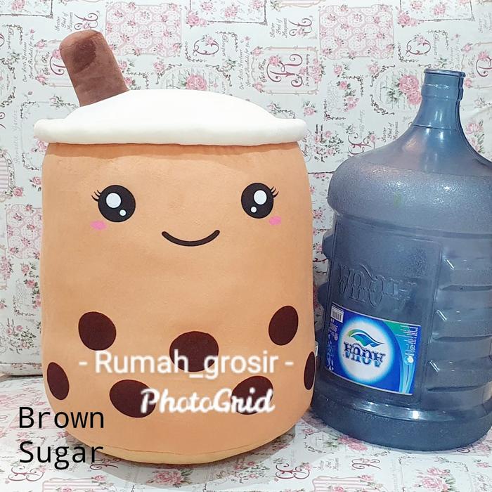 

Boneka Boba Bubble Milk Tea Brown Sugar Ukuran Giant Best Seller