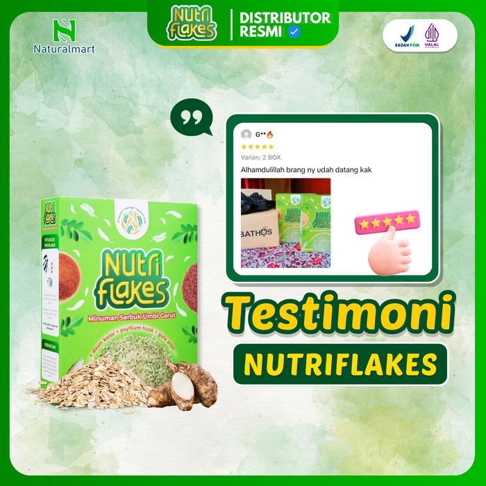 

Paket 5 Box Nutriflakes - Minuman Bubuk Serbuk Umbi Garut Asli - Berbahan Susu Kambing Etawa Terbaru