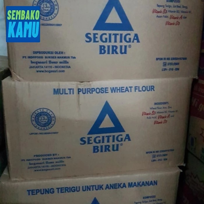 

SALE !!! TEPUNG TERIGU SEGITIGA BIRU PREMIUM 1 KG DUS - 12 PCS READYY