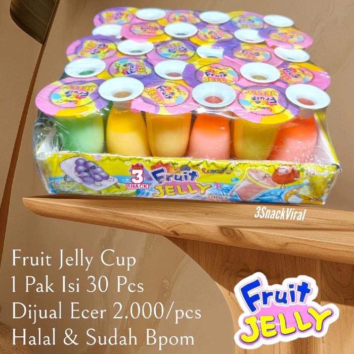 

Fruit Jeli Cup Gelas 1 Pak Isi 30 Pcs Jelly Manis