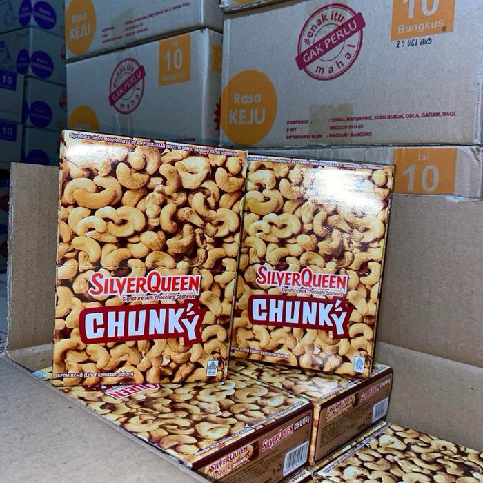 

Cokelat Silverqueen chungky MEDE Pak isi 12
